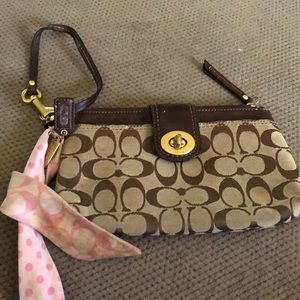 Coach large wristlet